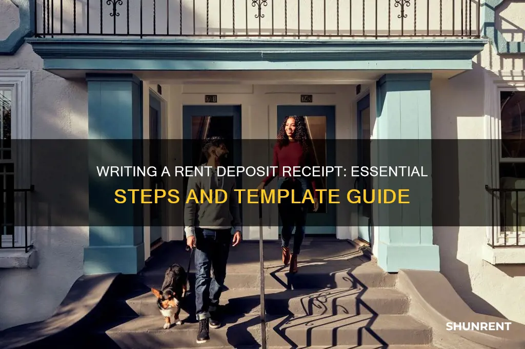how to write a receipt for rent deposit