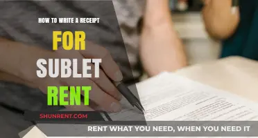 Sublet Rent Receipt Guide: Crafting a Professional and Legal Document