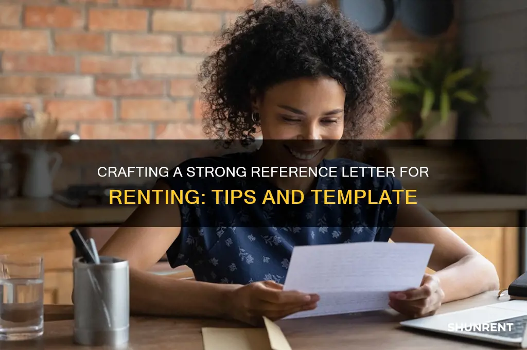 how to write a reference letter for renting