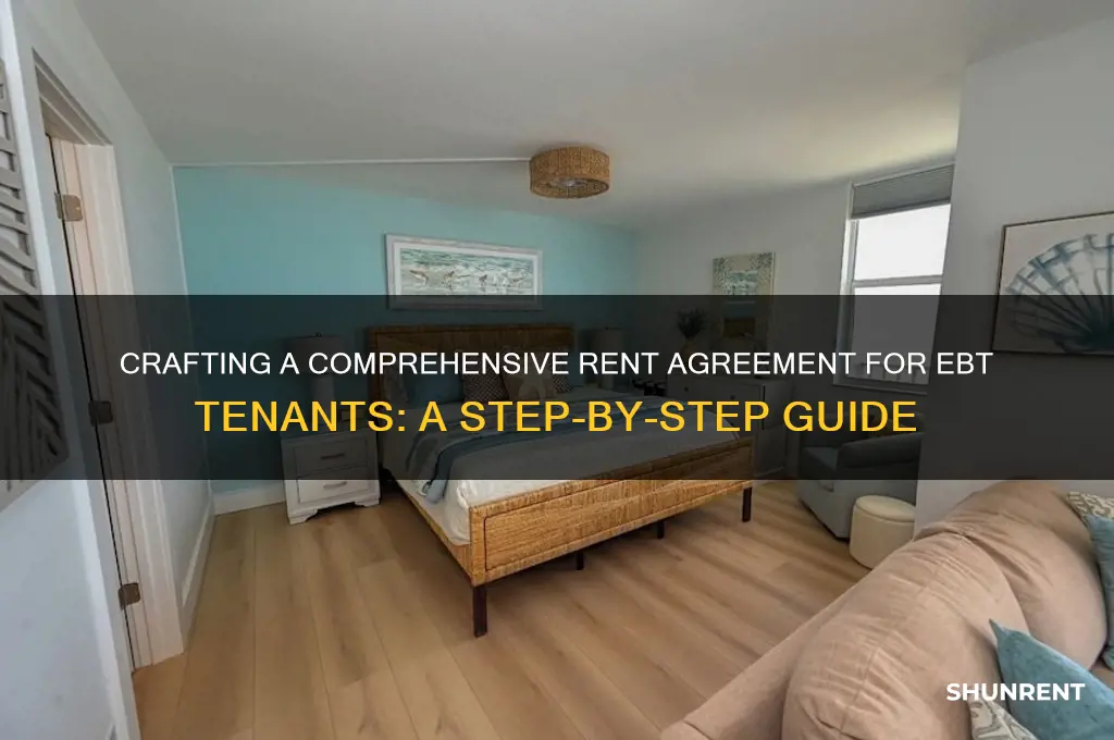 how to write a rent agreement for ebt