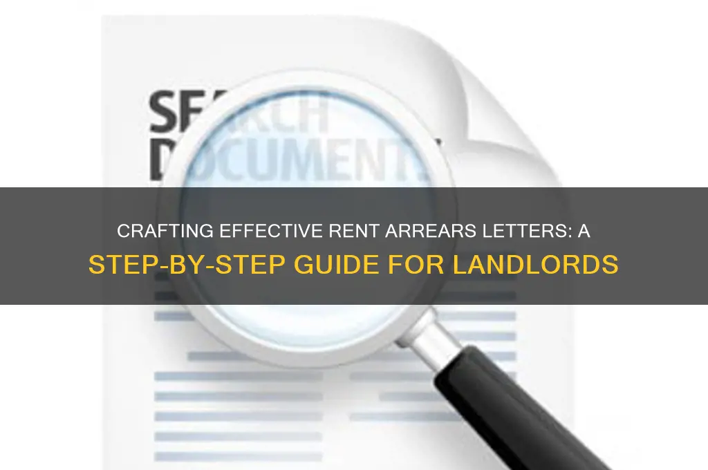 how to write a rent arrears letter