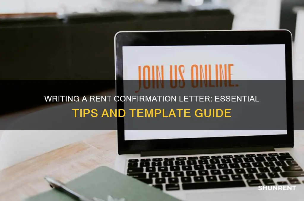 how to write a rent confirmation letter