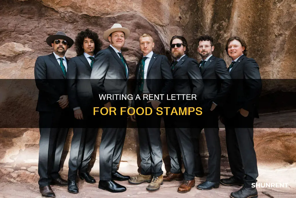 how to write a rent letter for food stamps