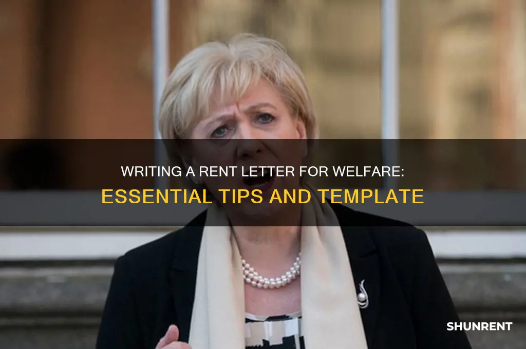 how to write a rent letter for welfare