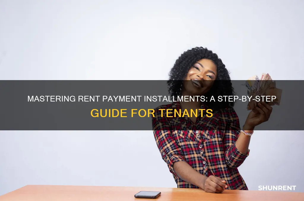 how to write a rent payment intstallation