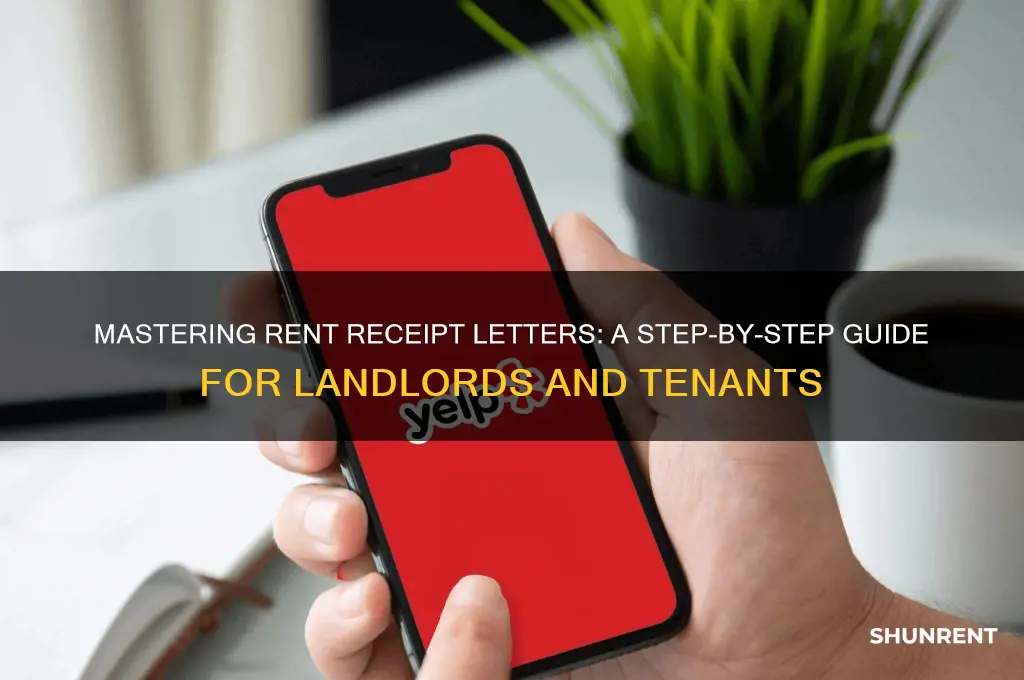 how to write a rent receipt letter