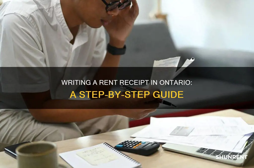 how to write a rent receipt ontario