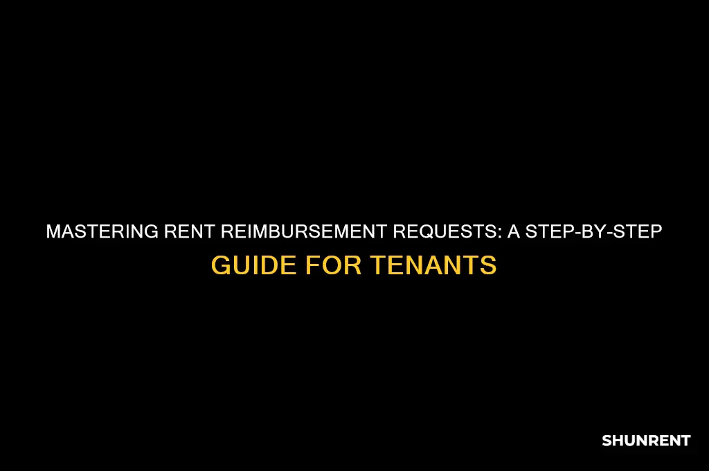 how to write a request for rent reimbursement