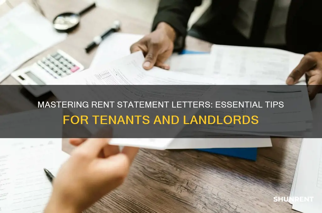 how to write a statement letter for rent