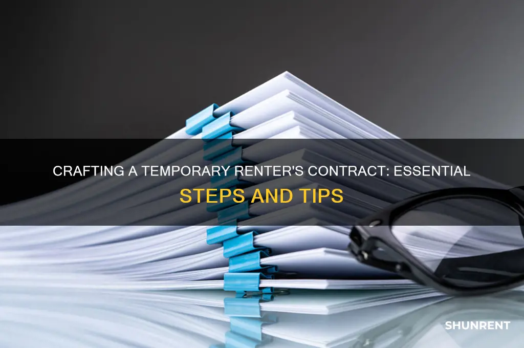 how to write a temporary renter