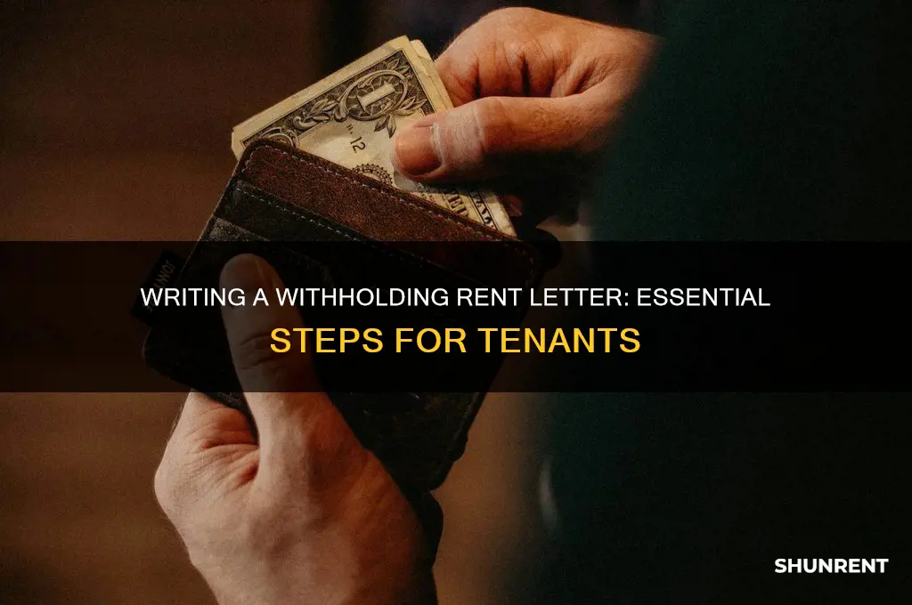 how to write a withholding rent letter