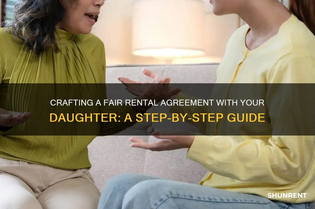 how to write an agreement for rent with daughter