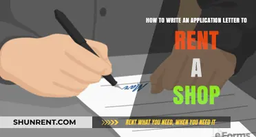 Crafting a Winning Application Letter to Secure Your Ideal Shop Rental