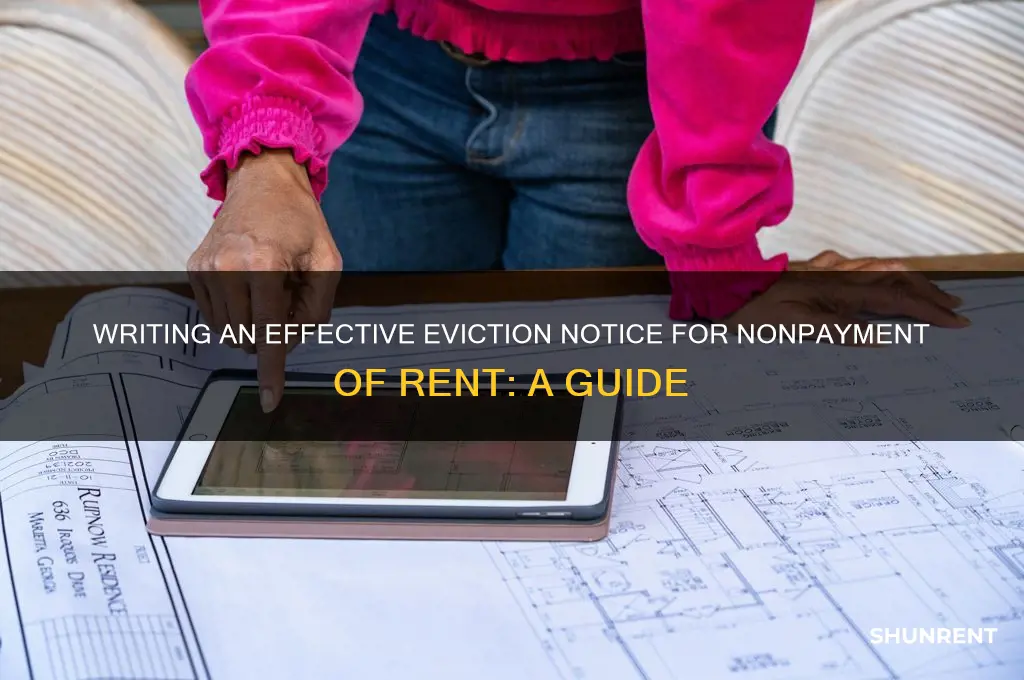 how to write an eviction notice for nonpayment of rent
