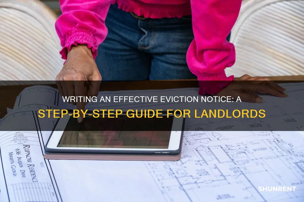 how to write an eviction notice to renter