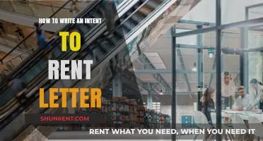 Mastering the Art of Writing an Intent to Rent Letter