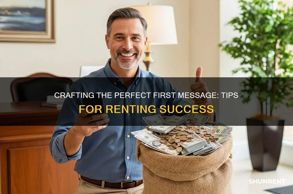 how to write first message when renting
