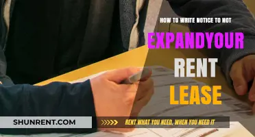 How to Write a Notice to Decline Rent Lease Expansion