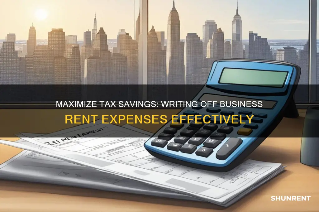 how to write off rent for business