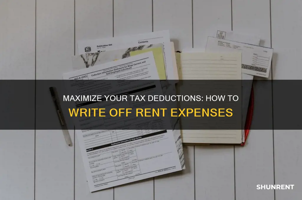 how to write off your rent on taxes