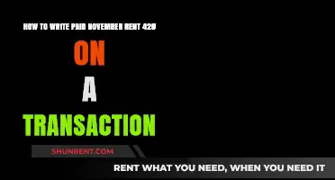 Writing 'Paid November Rent $420' on Transactions: A Clear Guide