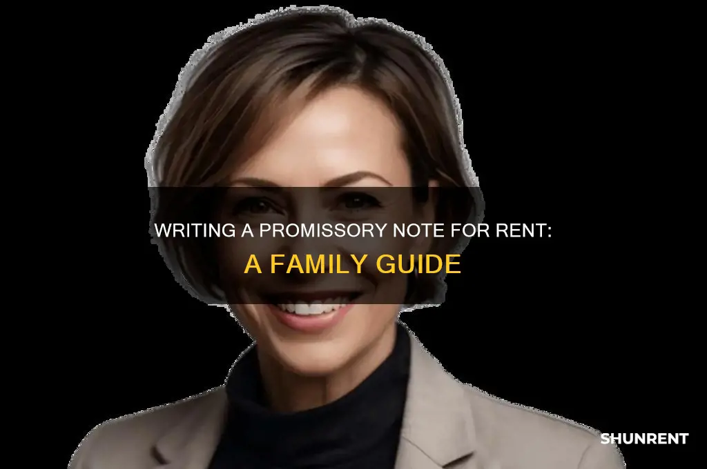 how to write promisorry note rent family