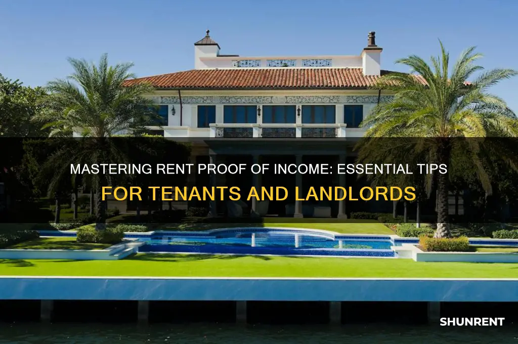 how to write rent proof of income