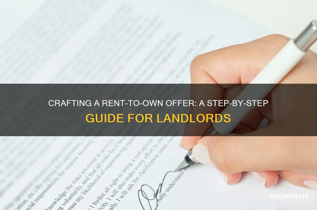 how to write up an offer to rent with option