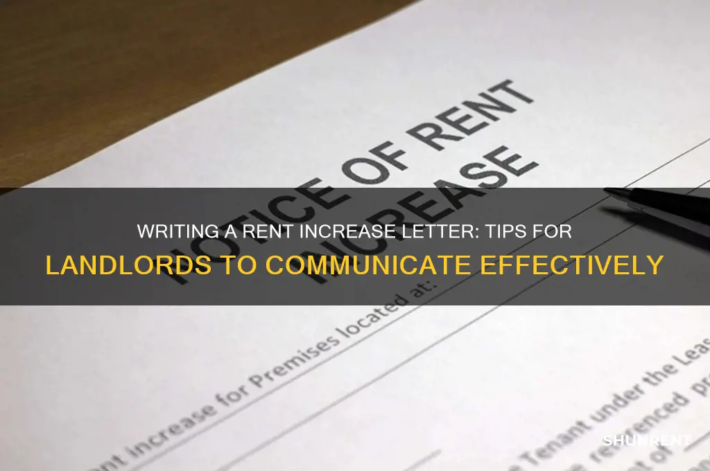 how to writte a letter to renters increasing the rent