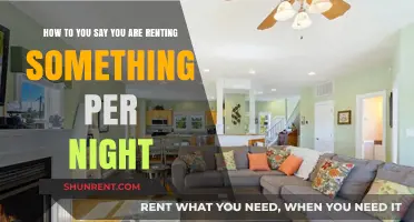Renting by Night: Mastering the Art of Nightly Rental Phrases