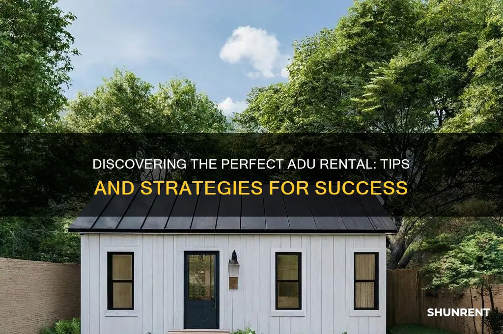 how tot find an adu to rent
