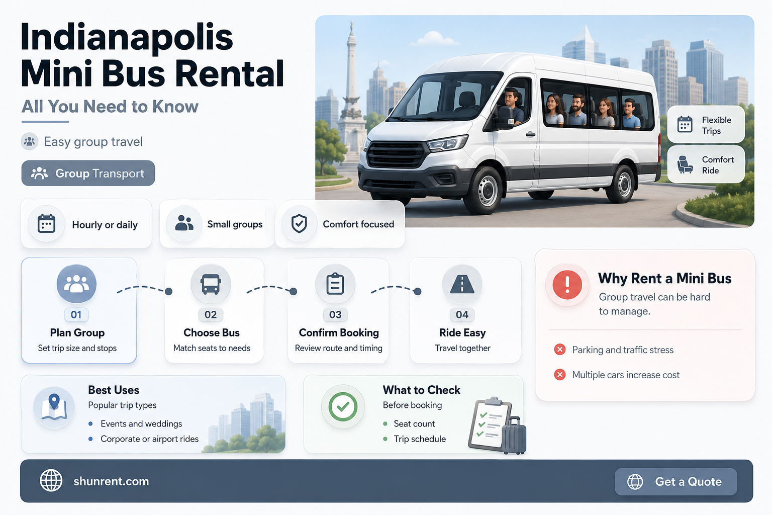 does anyone rent mini bus in indianapolis area