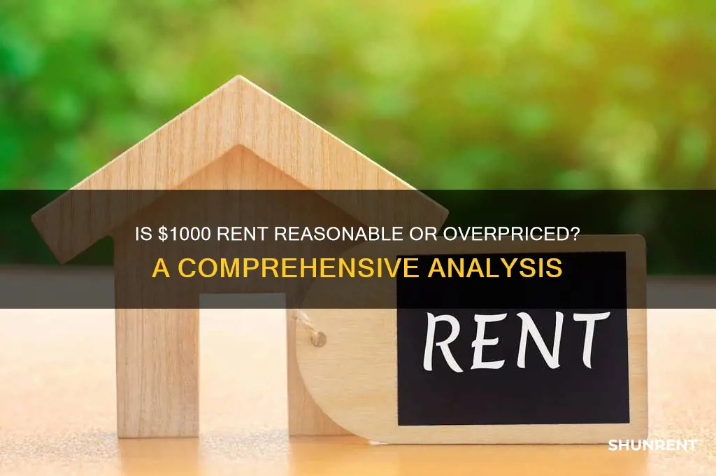 is 1000 dollars a lot for rent