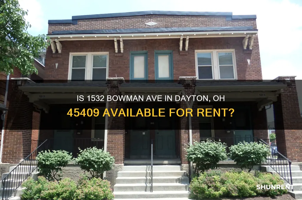 is 1532 bowman avedayton oh 45409 for rent