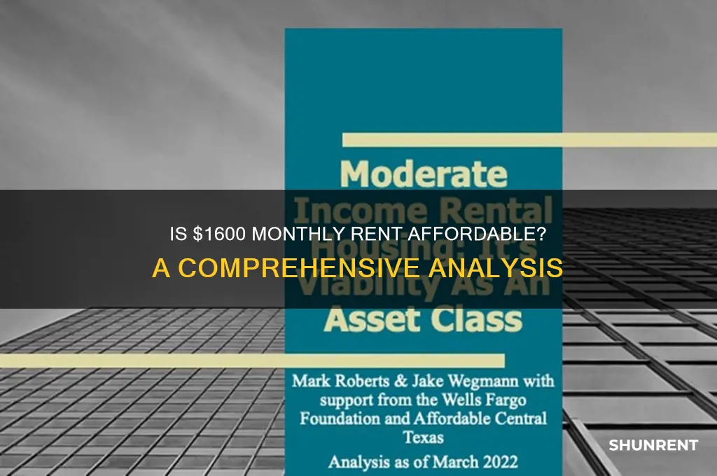 is 1600 a month a good rent price