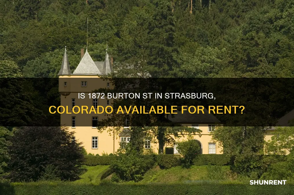 is 1872 burton st strasburg colo for rent