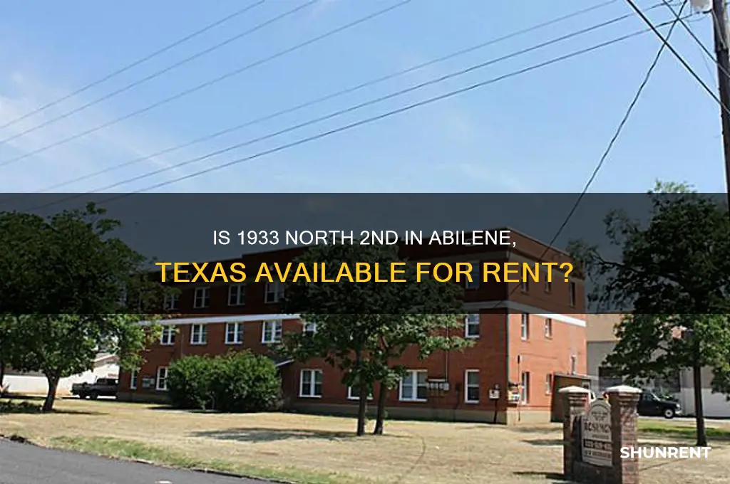 is 1933 north 2nd abilene texas for rent