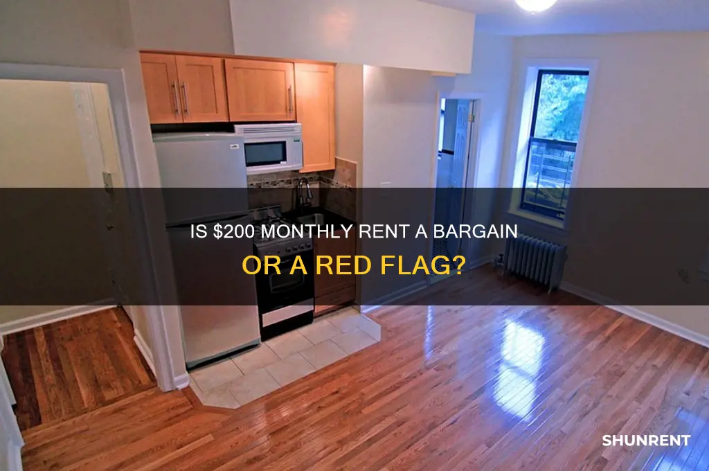 is 200 a month of rent bad