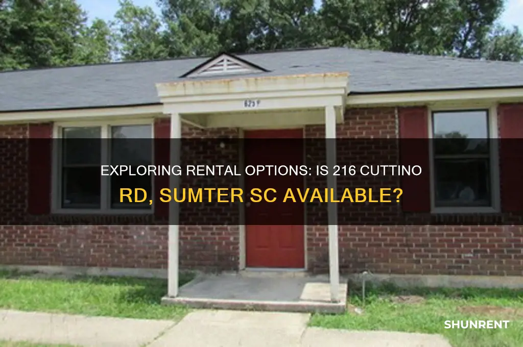 is 216 cuttino rd sumter sc for rent
