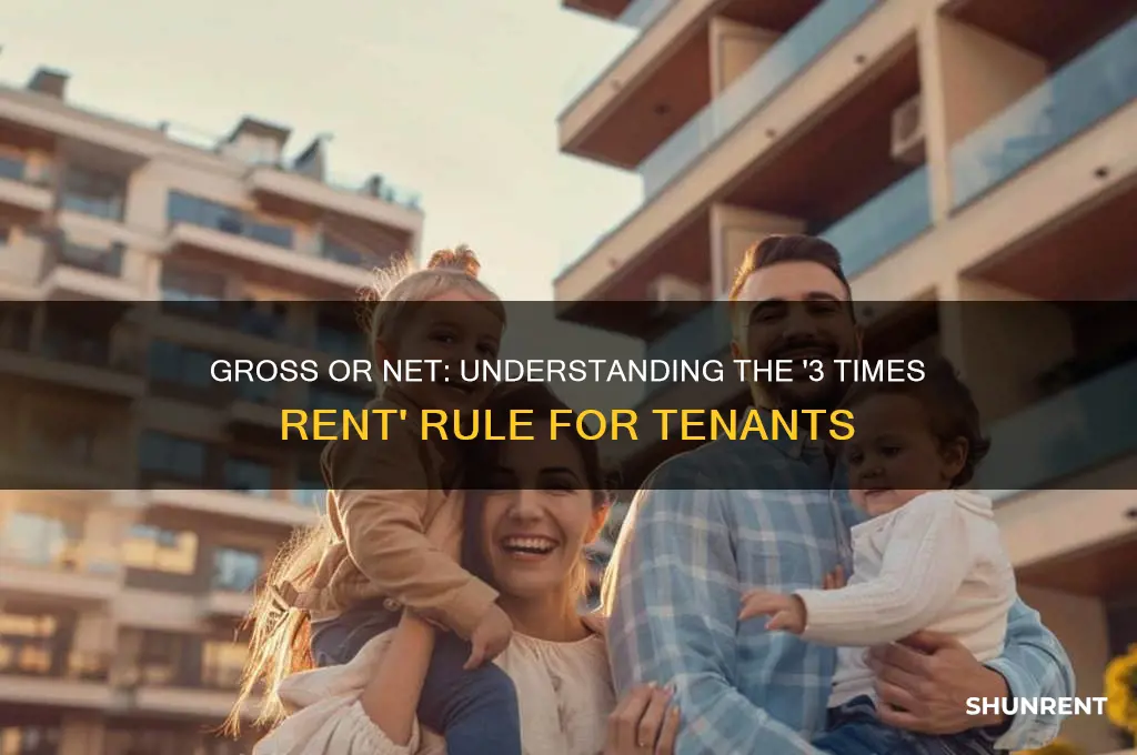is 3 times rent gross or net