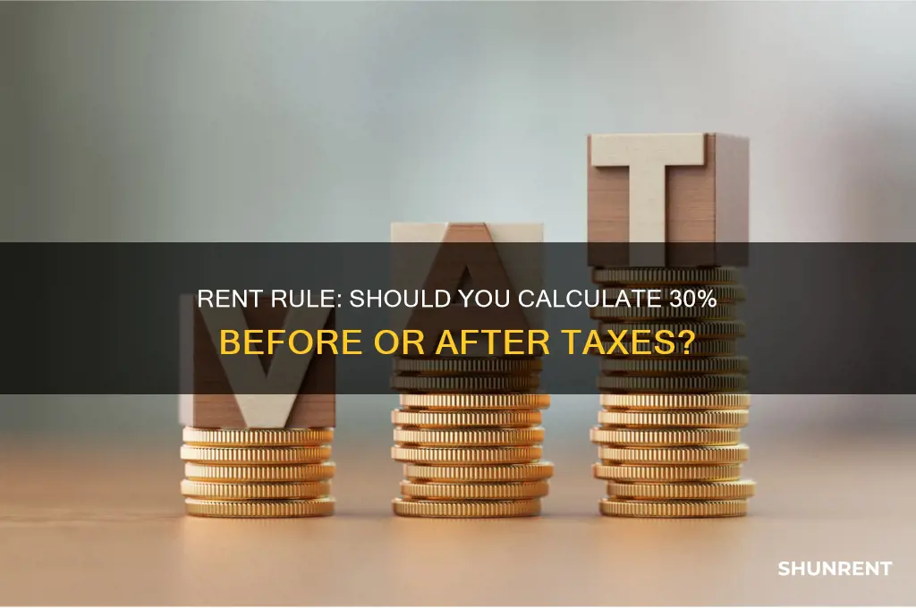 is 30 percent rent rule before or after taxes