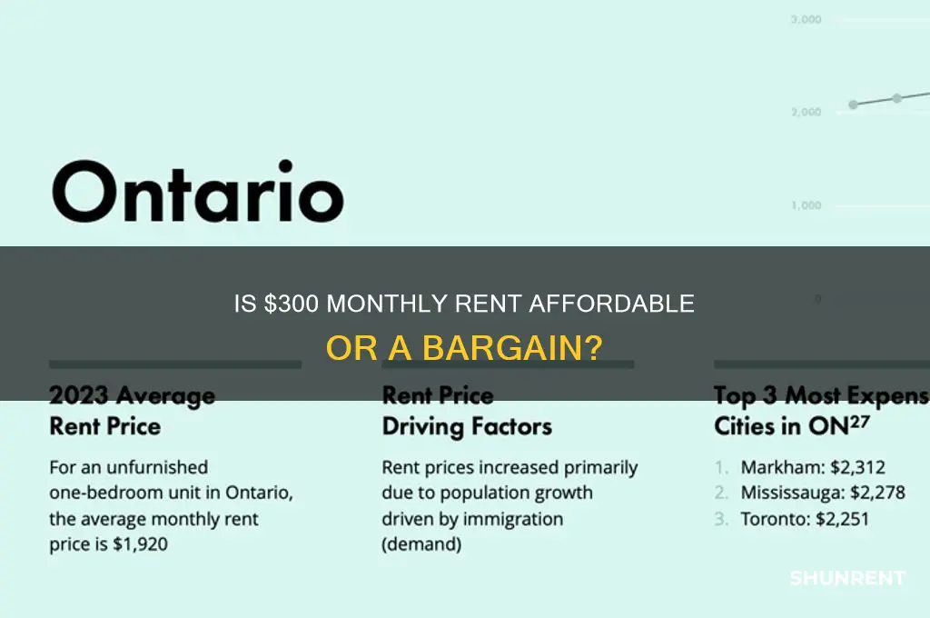 is 300 a month a lot for rent