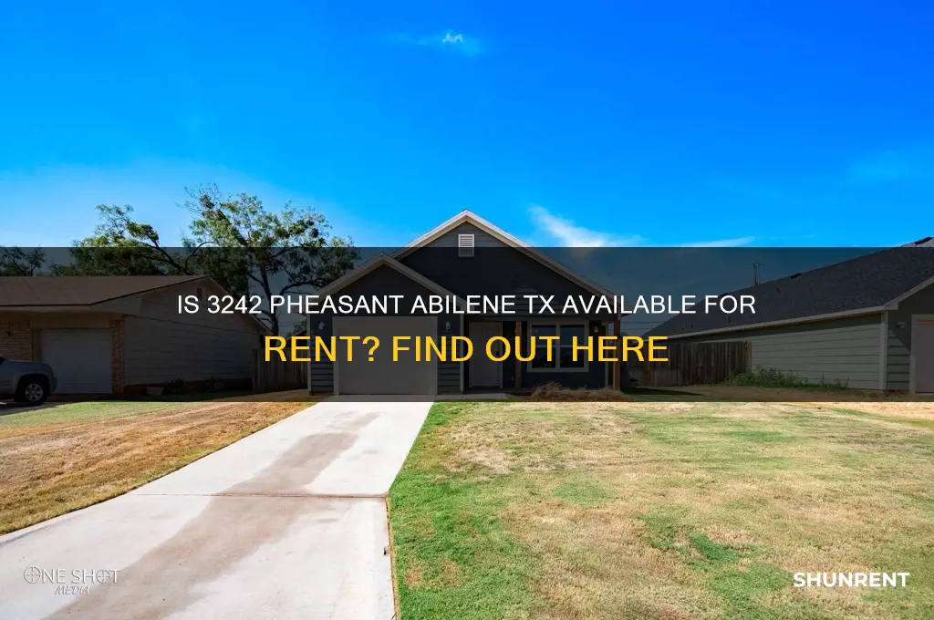 is 3242 pheasant abilene tx for rent