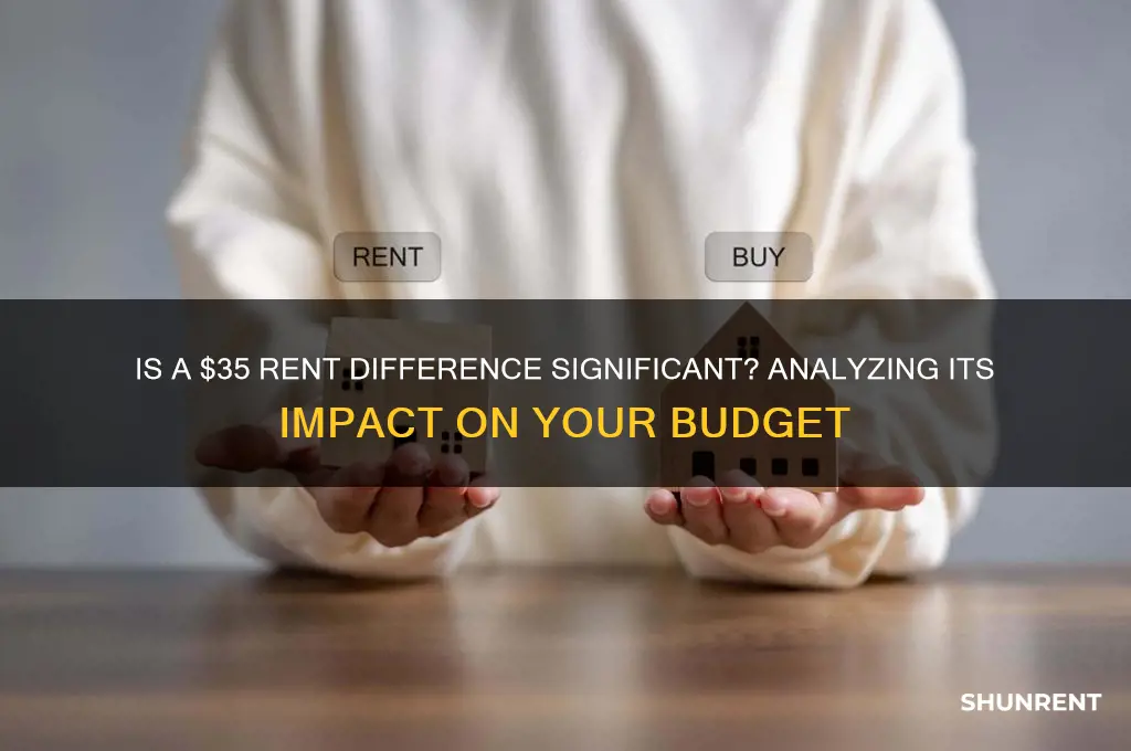 is 35 dollars rent difference a lot