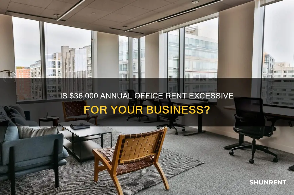is 36000 per year for office rent high