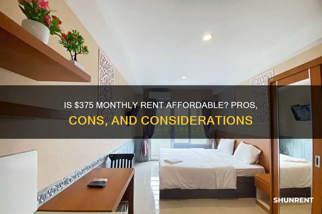 is 375 a month for rent good