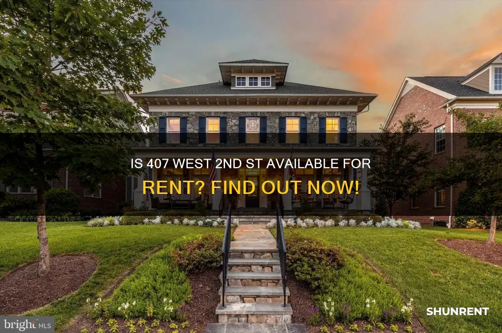 is 407 west 2nd st for rent