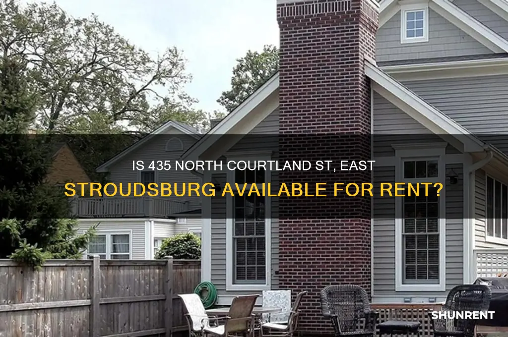 is 435 north courtland st east stroudsburg for rent