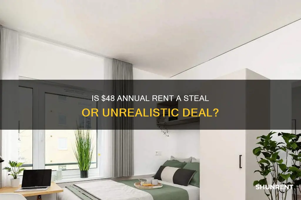 is 48 dollars per year for rent good