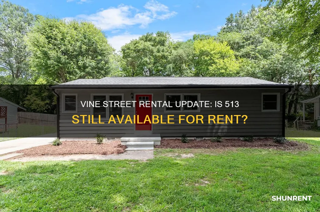 is 513 vine street still for rent
